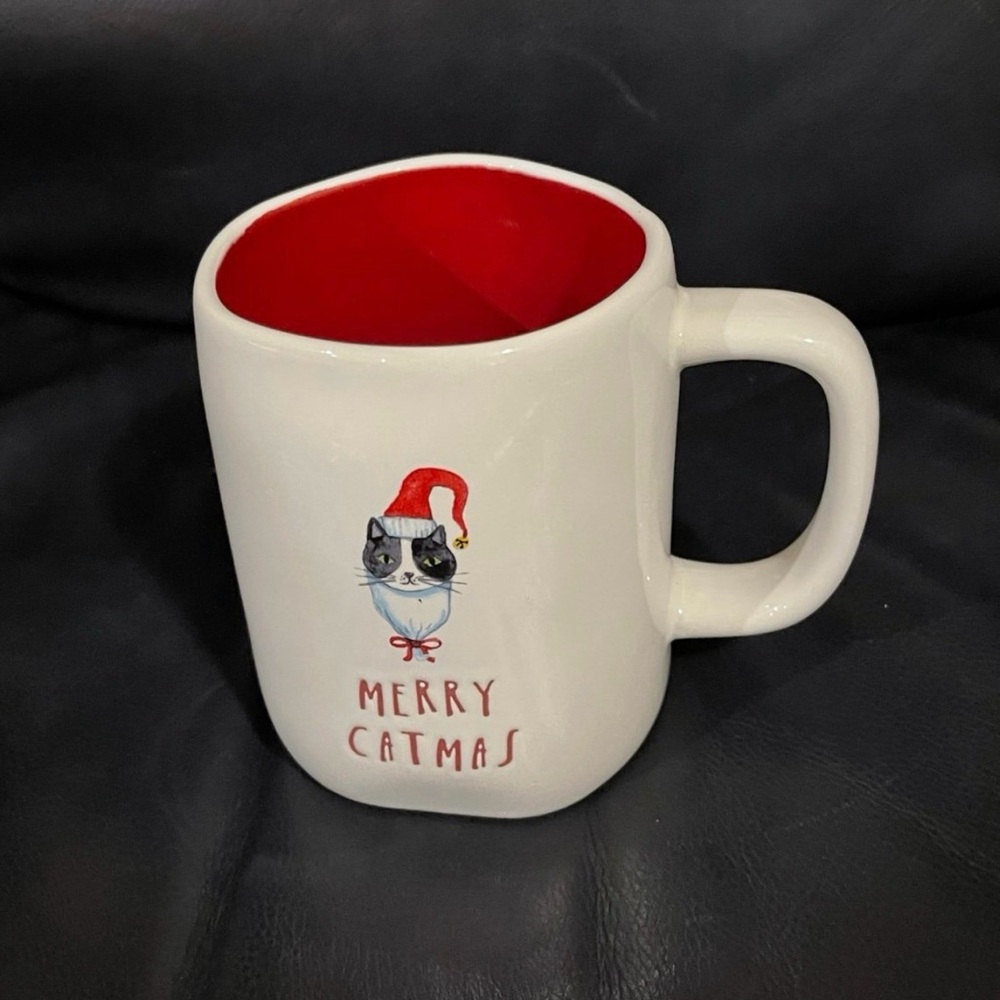 Christmas Rae Dunn Santa Cat Mug - Rae Dunn MERRY CATMAS Mug